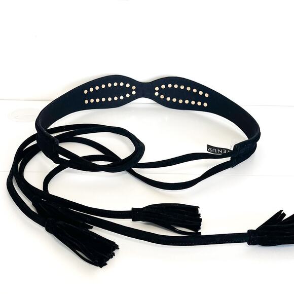 VENUS Black Belt with Gold Studs - Picture 4 of 8